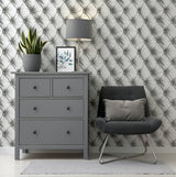 Ella Silver by Arthouse Tufted Wallpaper- Brewster Home Fashions AH618104