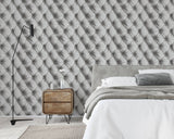 Ella Silver by Arthouse Tufted Wallpaper- Brewster Home Fashions AH618104