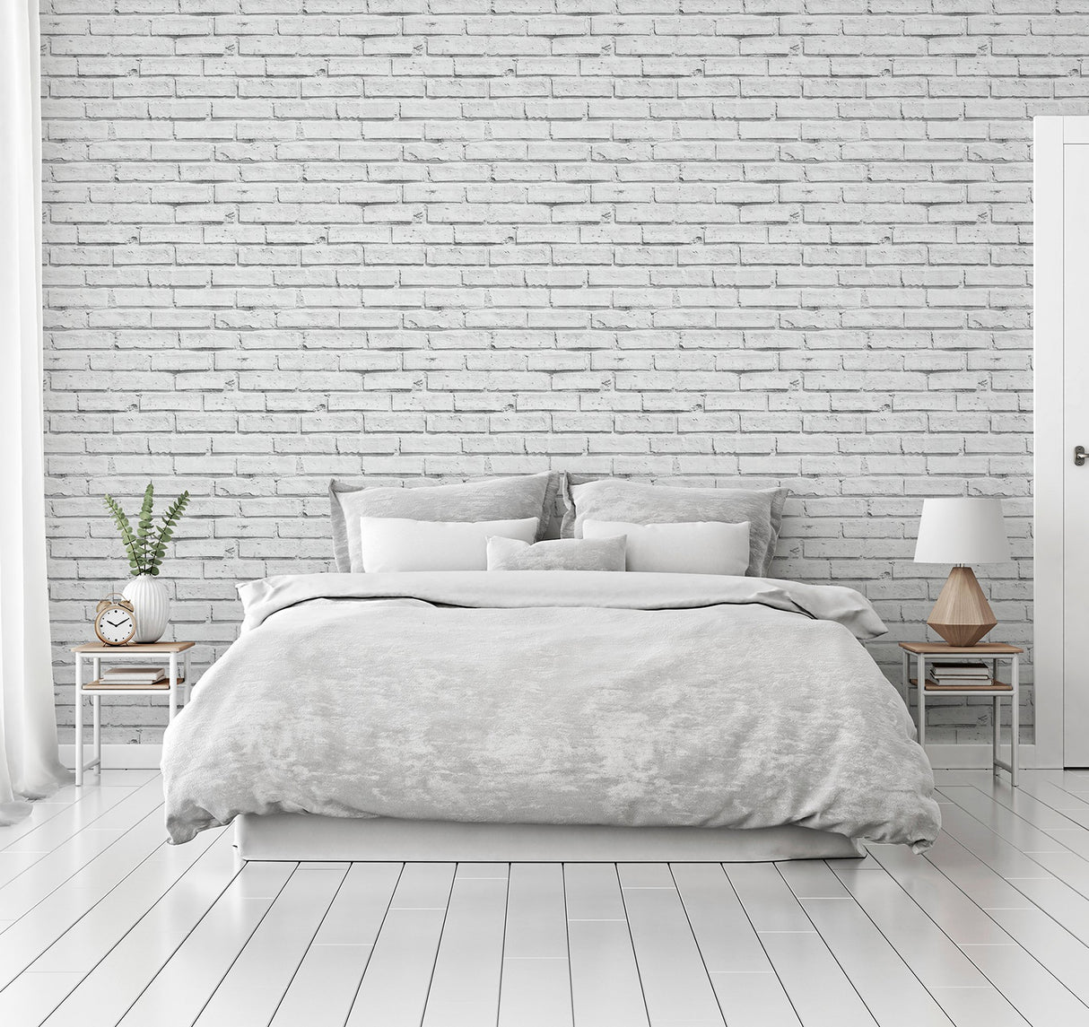 Abner Dove by Arthouse Brick Wallpaper – Brewster AH623004
