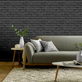 Abner Black by Arthouse Brick Wallpaper – Brewster Home Fashions AH623007