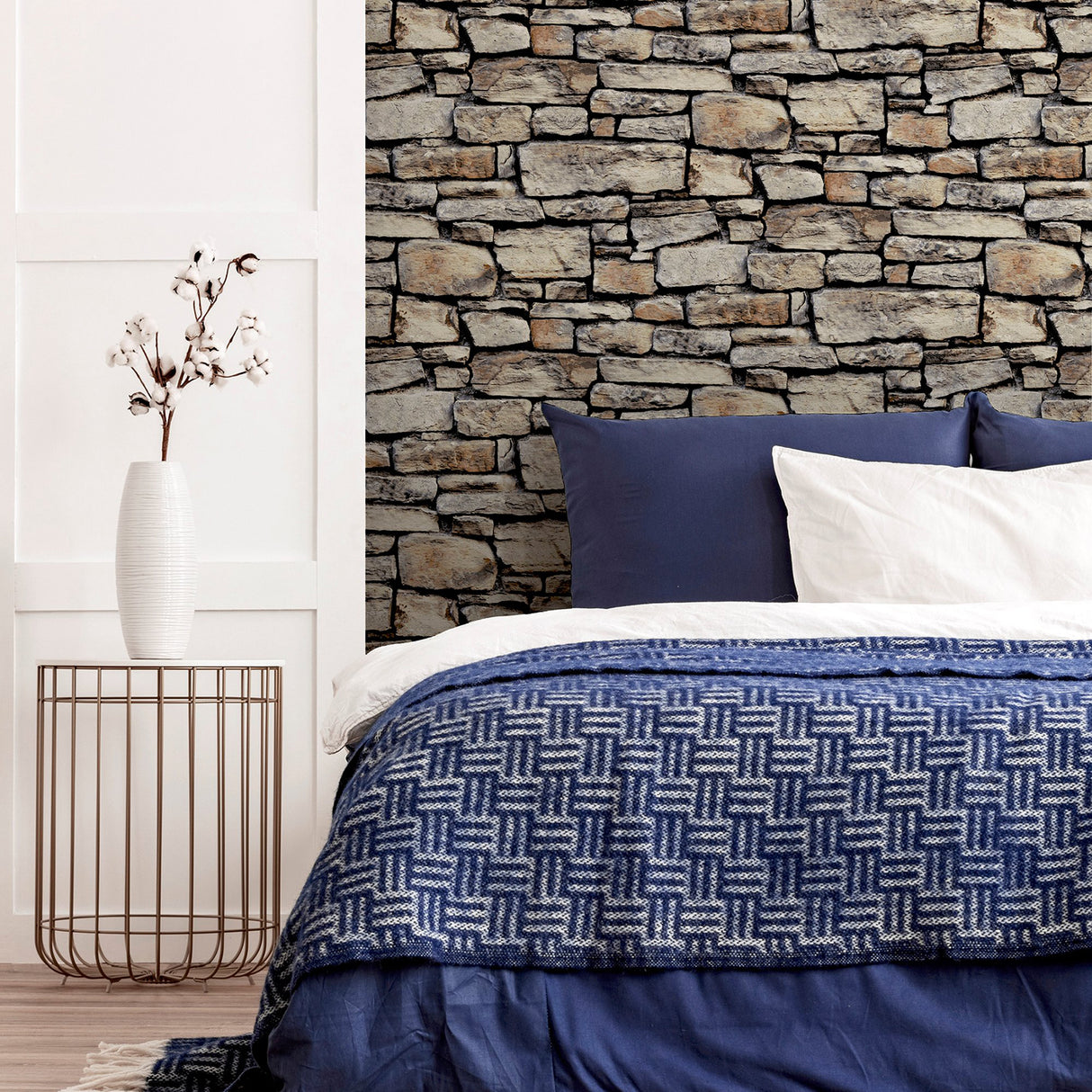 Norman Neutral by Arthouse Stone Wallpaper – Brewster Home Fashions AH668901