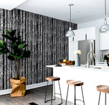 Frosted Winter Grove Silver by Arthouse Photorealistic Trees Wallpaper- Brewster Home Fashions AH670200