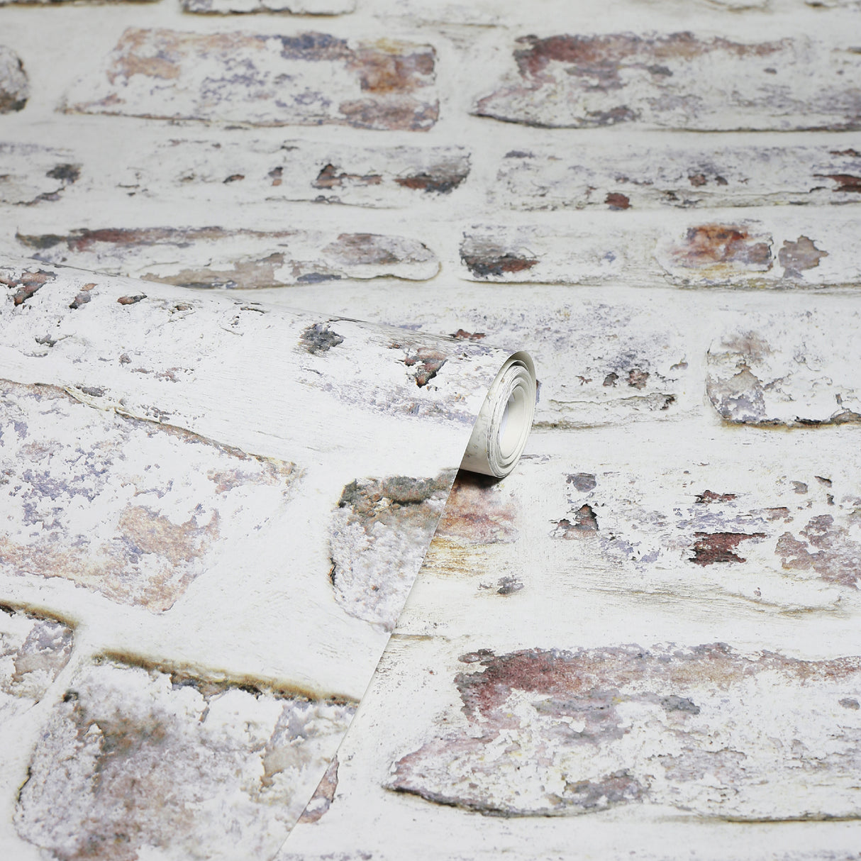 Domenic White by Arthouse Whitewashed Brick Wallpaper – Brewster Home Fashions AH671100