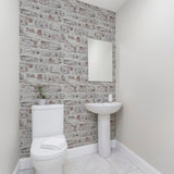 Domenic White by Arthouse Whitewashed Brick Wallpaper – Brewster Home Fashions AH671100