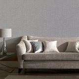Maisie Grey Linen by Arthouse Faux Linen Wallpaper – Brewster Home Fashions AH676007