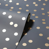 Priscella Charcoal by Arthouse Polka Dot Wallpaper – Brewster Home Fashions AH685001