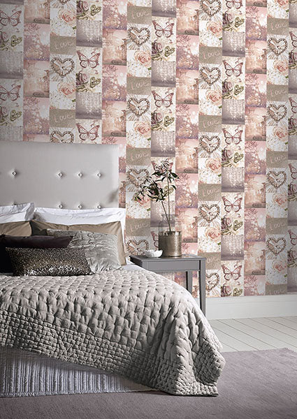 Ryo Blush by Arthouse Inspirational Wallpaper – Brewster Home Fashions AH691107