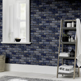 Myron Charcoal by Arthouse Metallic Brick Wallpaper – Brewster Home Fashions AH692200