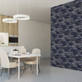 Myron Charcoal by Arthouse Metallic Brick Wallpaper – Brewster Home Fashions AH692200