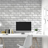 Myron Dove Metallic Brick by Arthouse Wallpaper – Brewster Home Fashions AH692201