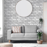Myron Dove Metallic Brick by Arthouse Wallpaper – Brewster Home Fashions AH692201