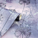 Lena Purple by Arthouse Floral Wallpaper – Brewster Home Fashions AH692306