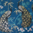 Takara Teal Opulent Peacock Wallpaper by Arthouse