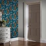 Takara Teal by Arthouse Opulent Peacock Wallpaper- Brewster Home Fashions AH692505