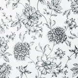Della Black Floral Trail Wallpaper room scene