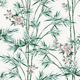 Ayumi White Glitter Bamboo Wallpaper by Arthouse - AH692509