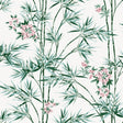 Ayumi White Glitter Bamboo Wallpaper by Arthouse - AH692509