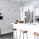 Nellie Silver by Arthouse Stone Wallpaper- Brewster Home Fashions AH692605