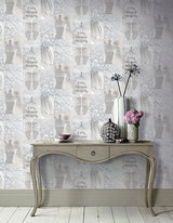 Chou Light Grey by Arthouse Inspirational Wallpaper – Brewster Home Fashions AH692800