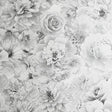 Clarissa Grey Glitter Bloom floral wallpaper with silver accents by Arthouse – Brewster AH692803