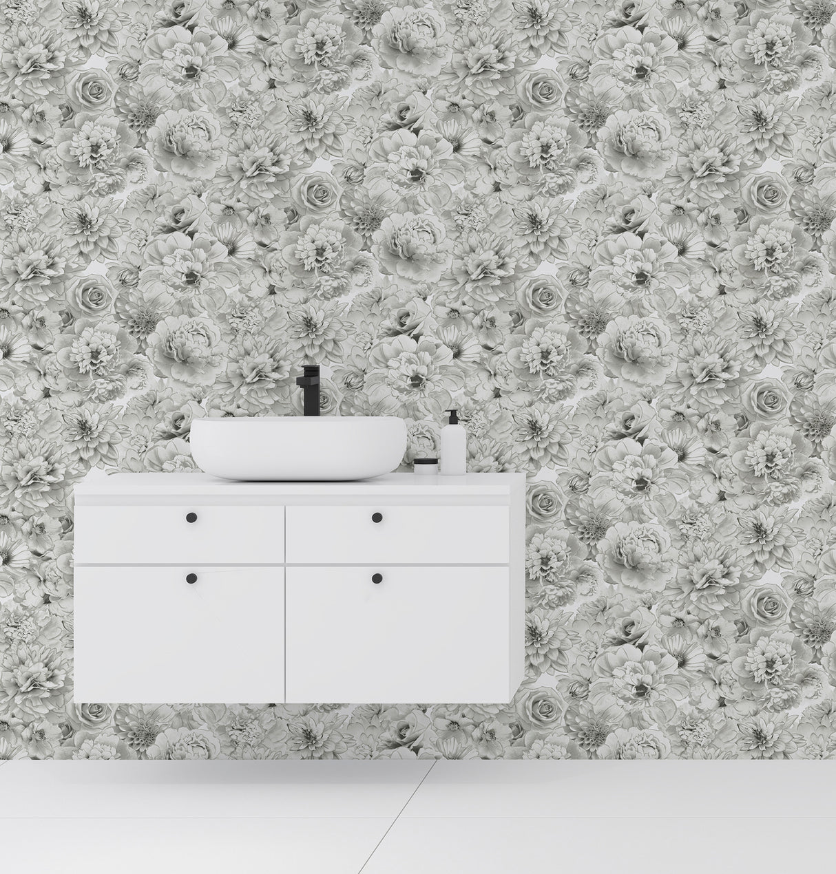Clarissa Grey by Arthouse Glitter Bloom Wallpaper – Brewster Home Fashions AH692803