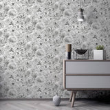 Clarissa Grey by Arthouse Glitter Bloom Wallpaper – Brewster Home Fashions AH692803