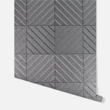 Randall Dark Grey by Arthouse Geometric Wallpaper- Brewster AH692809