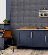 Randall Dark Grey by Arthouse Geometric Wallpaper- Brewster AH692809