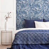 Osgood Navy by Arthouse Marbled Wallpaper – Brewster Home Fashions AH693902