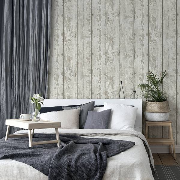 Ambrose Cream by Arthouse Wood Plank Wallpaper – Brewster Home Fashions AH694700