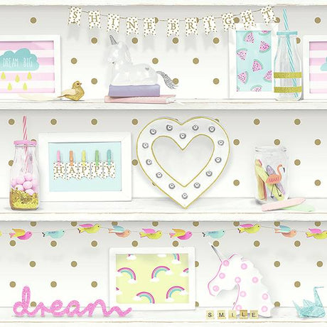 Bonnie Multicolor Memento wallpaper by Arthouse – detail view