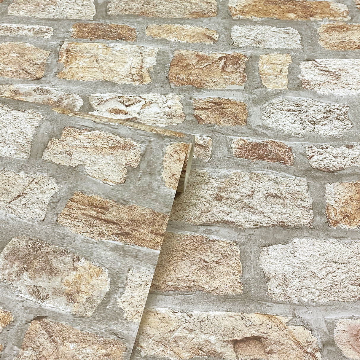 Atticus Neutral by Arthouse Country Stone Wallpaper – Brewster Home Fashions AH696500