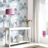 Lucille Light Blue by Arthouse Spring Meadow Wallpaper – Brewster Home Fashions AH697400