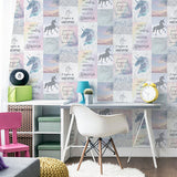 Amalthea Pastel by Arthouse Unicorn Wallpaper – Brewster AH698300