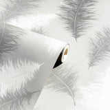 Sussurro Grey by Arthouse Feathers Wallpaper- Brewster Home Fashions AH901705