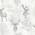 Gilbert Black Etched Stag Wallpaper by Arthouse