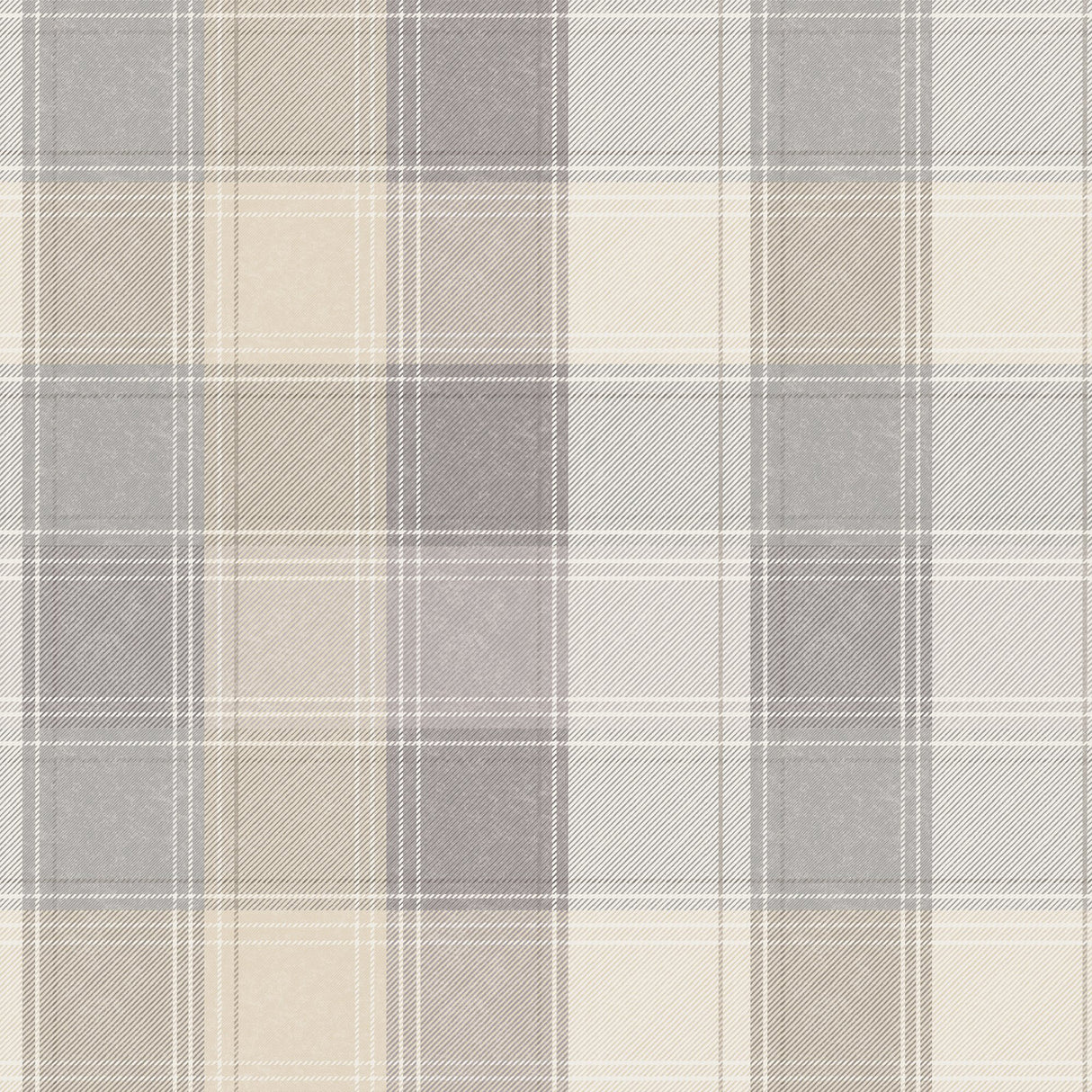 Geraldine Grey Plaid Wallpaper by Arthouse