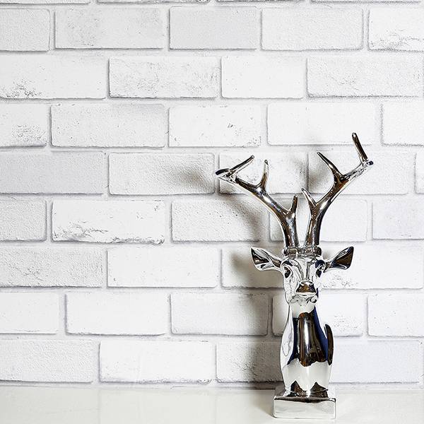 Irving White Diamond Brick White by Arthouse Faux Brick Wallpaper – Brewster Home Fashions AH902009