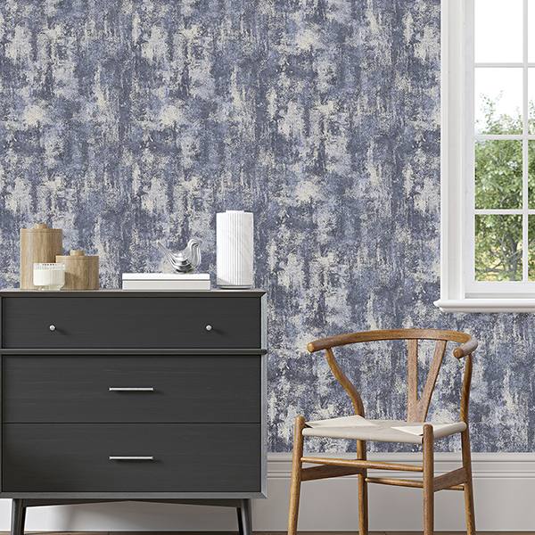 Lloyd Blue by Arthouse Stone Texture Wallpaper – Brewster Home Fashions AH902108
