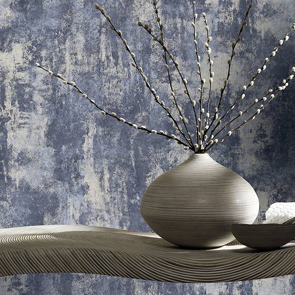 Lloyd Blue by Arthouse Stone Texture Wallpaper – Brewster Home Fashions AH902108