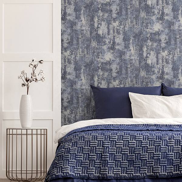 Lloyd Blue by Arthouse Stone Texture Wallpaper – Brewster Home Fashions AH902108