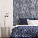 Lloyd Blue by Arthouse Stone Texture Wallpaper – Brewster Home Fashions AH902108
