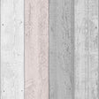 Forrest Blush Wood Plank wallpaper showing alternating white, pink, and grey planks.