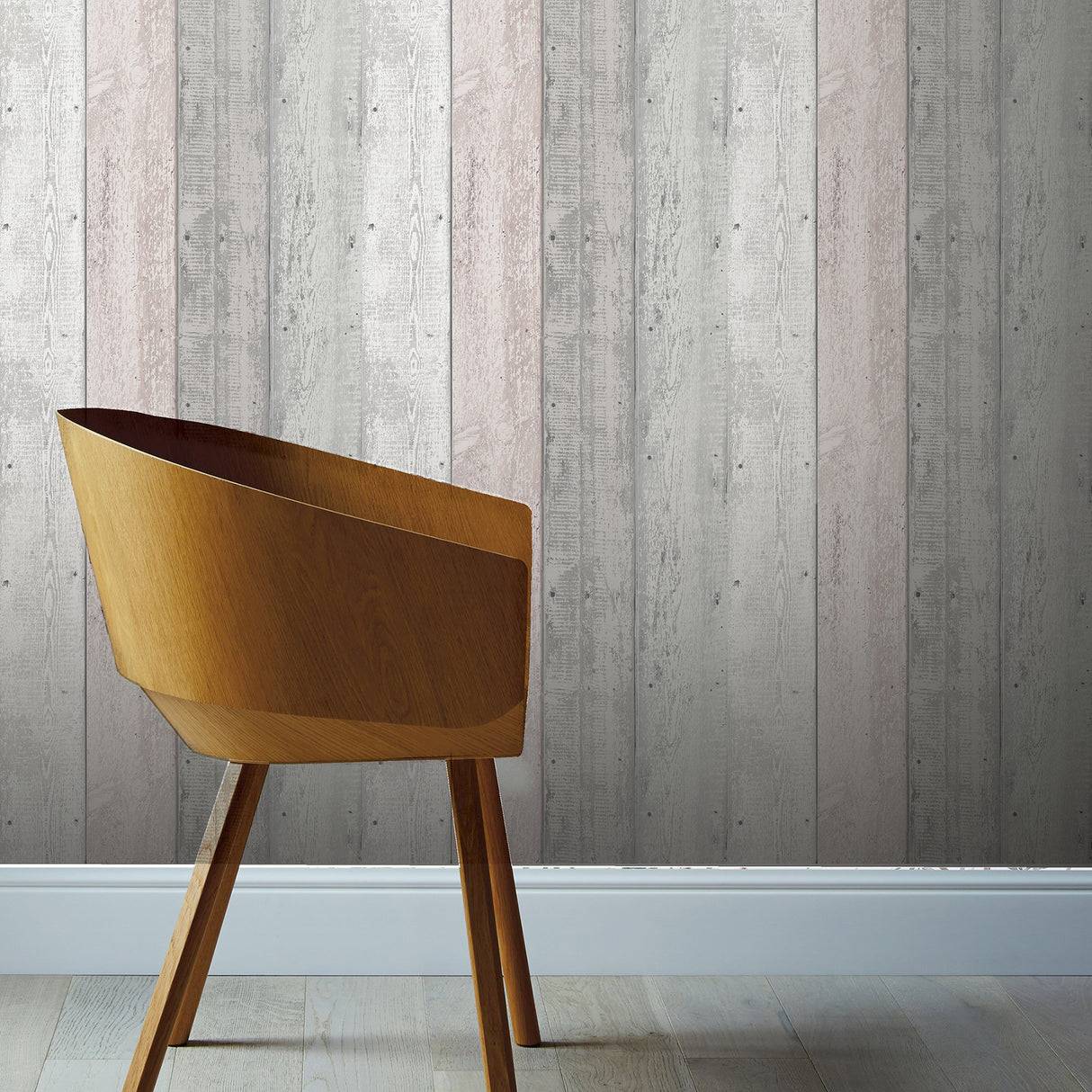 Forrest Blush by Arthouse Wood Plank Wallpaper- Brewster Home Fashions AH902809