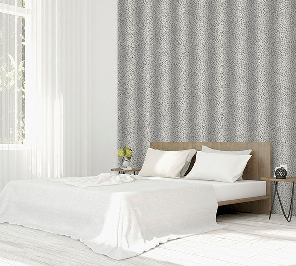 Dora Leopard Stripe Sterling by Arthouse Animal Print Wallpaper – Brewster AH903101