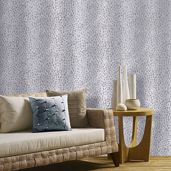 Dora Leopard Stripe Sterling by Arthouse Animal Print Wallpaper – Brewster AH903101
