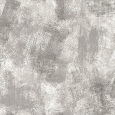 Barney Grey Brushed Strokes blown vinyl wallpaper in layered grey abstract brushstroke texture.
