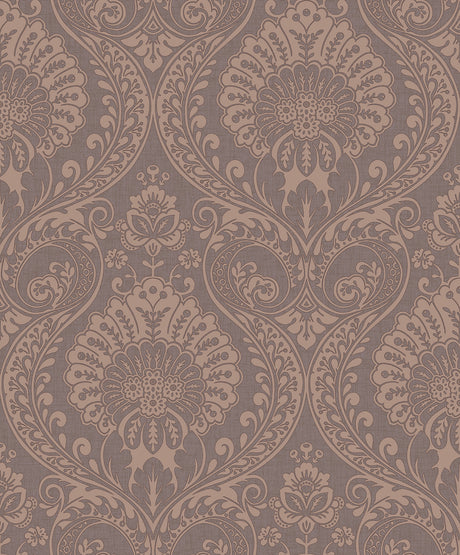 Berenice Rose Gold Luxe Damask Wallpaper in Rose Gold by Arthouse