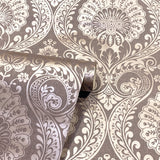 Berenice Rose Gold Luxe Rose Gold by Arthouse Damask Wallpaper- Brewster Home Fashions AH906605