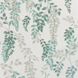 Manami Green Wisteria Wallpaper by Arthouse – close-up of trailing botanical leaves